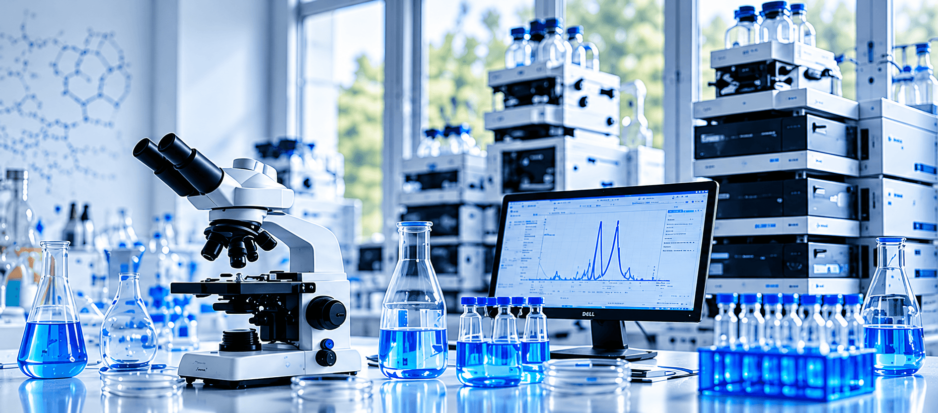 NuRev analytical laboratory with HPLC equipment