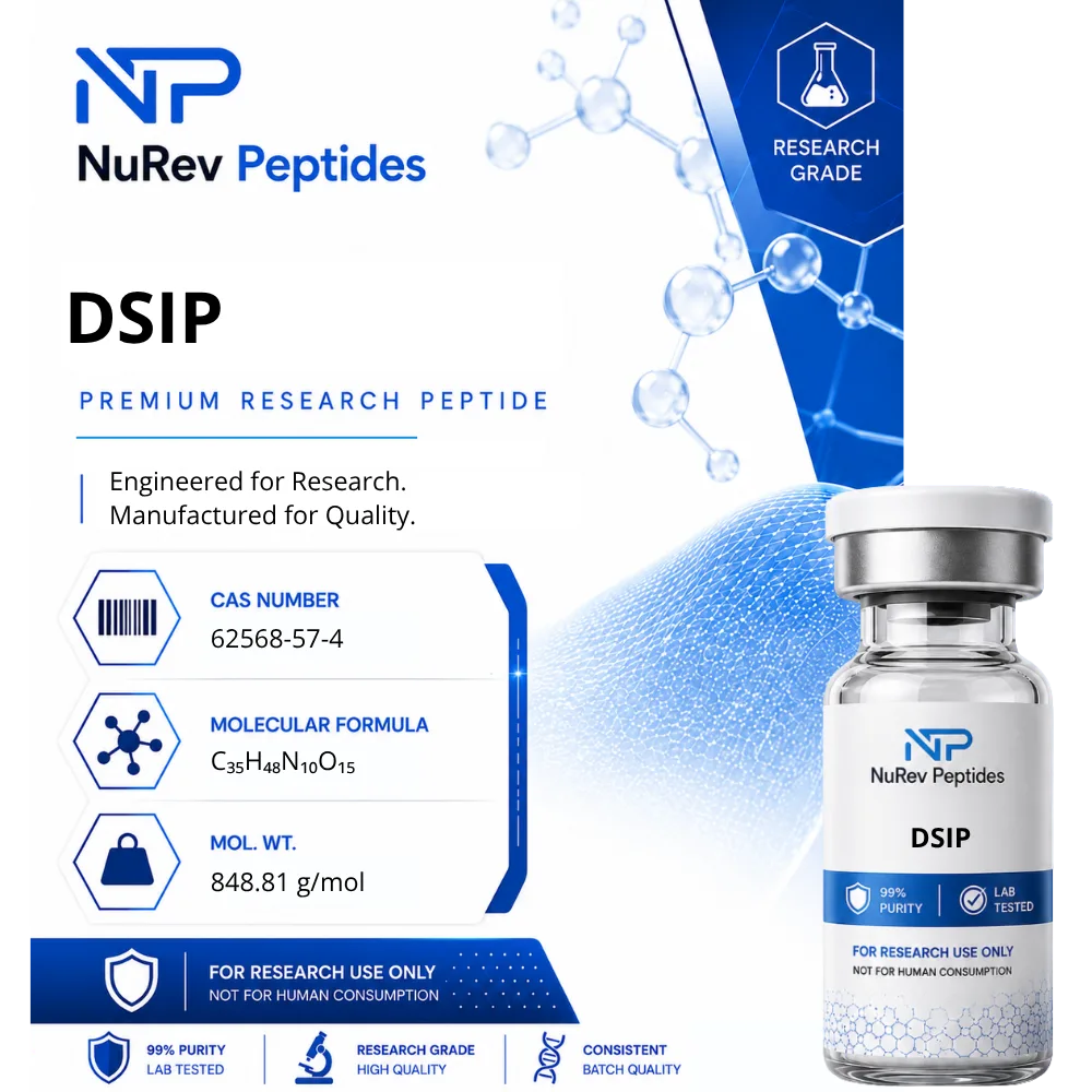 DSIP peptide 10mg research vial from NuRev Peptides